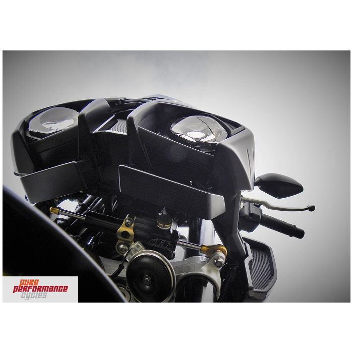Akozon Steering Damper Aluminum Universal Motorcycle Steering Damper Stabilizer for Yamaha MT10 MT 07 MT09 Long type 