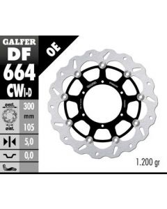 Galfer Standard Floating Wave Rotor - Directional ‘06-‘17  F800 GS