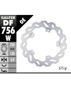 Galfer Solid Mount Wave Rotor, Rear 2009-2018 BMW S1000RR / 2014-2022 S1000R