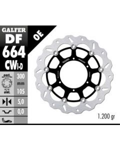 Galfer Standard Floating Wave Rotor - Directional ‘13-‘15 BMW F700 GS