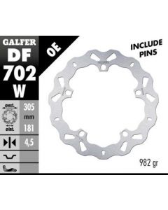Galfer Standard Solid Mount Wave Rotor, Front ‘05-‘15 BMW R1200GS