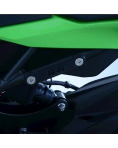 R&G Racing Foot Rest Blanking Plates 2020- Kawasaki Z-25R, 2023- Kawasaki ZX-4RR, 2022 Suzuki GSX-S1000 GT